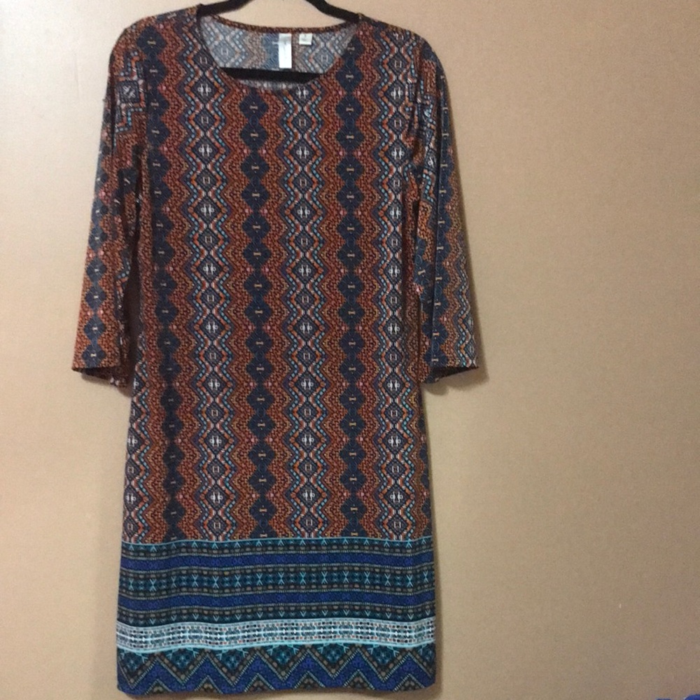 Women’s Multicolor Patterned Dress Size Small - Picture 4 of 10